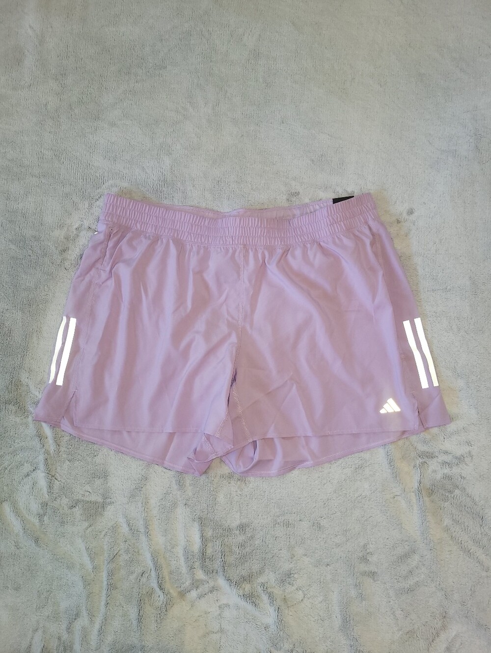 Adidas Womens 2X Own The Run Lined Running Purple Split Shorts JX2237 Marathon
